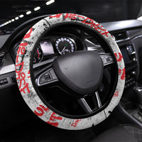 Chicago City Skyline Steering Wheel Cover Urban Graffiti - Cloud Gate - Windy City Typography