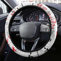 Chicago City Skyline Steering Wheel Cover Urban Graffiti - Cloud Gate - Windy City Typography