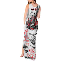 Personalized Chicago City Skyline Tank Maxi Dress Urban Graffiti - Cloud Gate - Windy City Typography