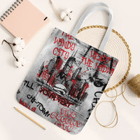 Personalized Chicago City Skyline Tote Bag Urban Graffiti - Cloud Gate - Windy City Typography