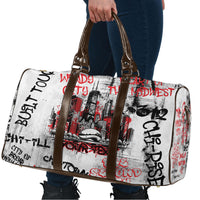 Personalized Chicago City Skyline Travel Bag Urban Graffiti - Cloud Gate - Windy City Typography