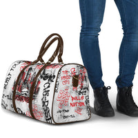 Personalized Chicago City Skyline Travel Bag Urban Graffiti - Cloud Gate - Windy City Typography