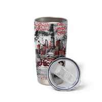 Personalized Chicago City Skyline Tumbler Cup Urban Graffiti - Cloud Gate - Windy City Typography