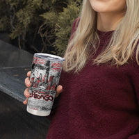 Personalized Chicago City Skyline Tumbler Cup Urban Graffiti - Cloud Gate - Windy City Typography
