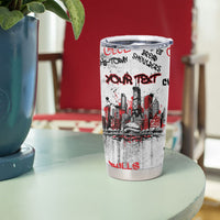 Personalized Chicago City Skyline Tumbler Cup Urban Graffiti - Cloud Gate - Windy City Typography