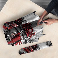 Personalized Chicago City Skyline Umbrella Urban Graffiti - Cloud Gate - Windy City Typography