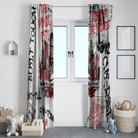 Personalized Chicago City Skyline Window Curtain Urban Graffiti - Cloud Gate - Windy City Typography