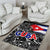 Cuba Flag Area Rug Black with Red White Blue Patriotic Graphics and Cultural Doodle Design - Wonder Print Shop