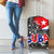 Cuba Flag Luggage Cover Black with Red White Blue Patriotic Graphics and Cultural Doodle Design - Wonder Print Shop