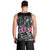 Cuba Flag Men Tank Top Black with Red White Blue Patriotic Graphics and Cultural Doodle Design - Wonder Print Shop