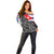 Cuba Flag Off Shoulder Sweater Black with Red White Blue Patriotic Graphics and Cultural Doodle Design - Wonder Print Shop
