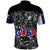 Cuba Flag Polo Shirt Black with Red White Blue Patriotic Graphics and Cultural Doodle Design - Wonder Print Shop