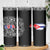 Cuba Flag Skinny Tumbler Black with Red White Blue Patriotic Graphics and Cultural Doodle Design - Wonder Print Shop