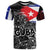 Cuba Flag T Shirt Black with Red White Blue Patriotic Graphics and Cultural Doodle Design - Wonder Print Shop