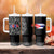Cuba Flag Tumbler With Handle Black with Red White Blue Patriotic Graphics and Cultural Doodle Design - Wonder Print Shop