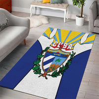 Cuba Coat of Arms Area Rug Colorful Cuban Flag Shield with Red Yellow Blue Patriotic Design - Wonder Print Shop