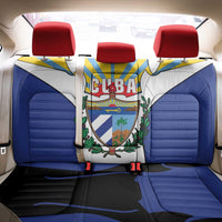 Cuba Coat of Arms Back Car Seat Cover Colorful Cuban Flag Shield with Red Yellow Blue Patriotic Design - Wonder Print Shop