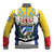 Cuba Coat of Arms Baseball Jacket Colorful Cuban Flag Shield with Red Yellow Blue Patriotic Design - Wonder Print Shop