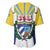 Cuba Coat of Arms Baseball Jersey Colorful Cuban Flag Shield with Red Yellow Blue Patriotic Design - Wonder Print Shop