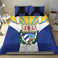 Cuba Coat of Arms Bedding Set Colorful Cuban Flag Shield with Red Yellow Blue Patriotic Design - Wonder Print Shop