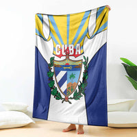Cuba Coat of Arms Blanket Colorful Cuban Flag Shield with Red Yellow Blue Patriotic Design - Wonder Print Shop
