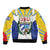 Cuba Coat of Arms Bomber Jacket Colorful Cuban Flag Shield with Red Yellow Blue Patriotic Design - Wonder Print Shop