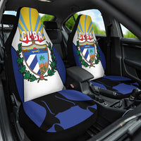 Cuba Coat of Arms Car Seat Cover Colorful Cuban Flag Shield with Red Yellow Blue Patriotic Design - Wonder Print Shop