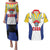 Cuba Coat of Arms Couples Matching Puletasi and Hawaiian Shirt Colorful Cuban Flag Shield with Red Yellow Blue Patriotic Design - Wonder Print Shop