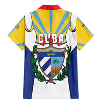 Cuba Coat of Arms Family Matching Mermaid Dress and Hawaiian Shirt Colorful Cuban Flag Shield with Red Yellow Blue Patriotic Design - Wonder Print Shop