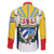 Cuba Coat of Arms Family Matching Mermaid Dress and Hawaiian Shirt Colorful Cuban Flag Shield with Red Yellow Blue Patriotic Design - Wonder Print Shop