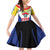 Cuba Coat of Arms Family Matching Off Shoulder Short Dress and Hawaiian Shirt Colorful Cuban Flag Shield with Red Yellow Blue Patriotic Design - Wonder Print Shop
