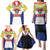 Cuba Coat of Arms Family Matching Puletasi and Hawaiian Shirt Colorful Cuban Flag Shield with Red Yellow Blue Patriotic Design - Wonder Print Shop