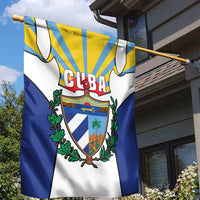 Cuba Coat of Arms Garden Flag Colorful Cuban Flag Shield with Red Yellow Blue Patriotic Design - Wonder Print Shop
