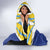 Cuba Coat of Arms Hooded Blanket Colorful Cuban Flag Shield with Red Yellow Blue Patriotic Design - Wonder Print Shop