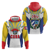 Cuba Coat of Arms Hoodie Colorful Cuban Flag Shield with Red Yellow Blue Patriotic Design - Wonder Print Shop