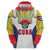 Cuba Coat of Arms Hoodie Colorful Cuban Flag Shield with Red Yellow Blue Patriotic Design - Wonder Print Shop