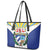 Cuba Coat of Arms Leather Tote Bag Colorful Cuban Flag Shield with Red Yellow Blue Patriotic Design - Wonder Print Shop