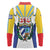 Cuba Coat of Arms Long Sleeve Polo Shirt Colorful Cuban Flag Shield with Red Yellow Blue Patriotic Design - Wonder Print Shop