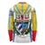 Cuba Coat of Arms Long Sleeve Shirt Colorful Cuban Flag Shield with Red Yellow Blue Patriotic Design - Wonder Print Shop