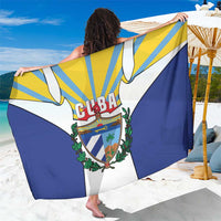 Cuba Coat of Arms Sarong Colorful Cuban Flag Shield with Red Yellow Blue Patriotic Design - Wonder Print Shop