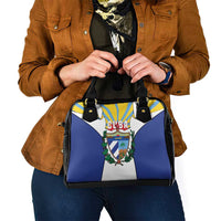Cuba Coat of Arms Shoulder Handbag Colorful Cuban Flag Shield with Red Yellow Blue Patriotic Design - Wonder Print Shop