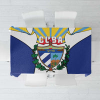 Cuba Coat of Arms Tablecloth Colorful Cuban Flag Shield with Red Yellow Blue Patriotic Design - Wonder Print Shop