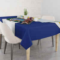 Cuba Coat of Arms Tablecloth Colorful Cuban Flag Shield with Red Yellow Blue Patriotic Design - Wonder Print Shop