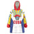 Cuba Coat of Arms Wearable Blanket Hoodie Colorful Cuban Flag Shield with Red Yellow Blue Patriotic Design - Wonder Print Shop