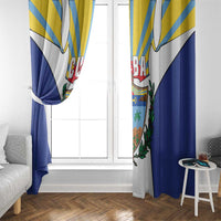 Cuba Coat of Arms Window Curtain Colorful Cuban Flag Shield with Red Yellow Blue Patriotic Design - Wonder Print Shop