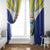 Cuba Coat of Arms Window Curtain Colorful Cuban Flag Shield with Red Yellow Blue Patriotic Design - Wonder Print Shop