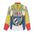 Cuba Coat of Arms Women Casual Shirt Colorful Cuban Flag Shield with Red Yellow Blue Patriotic Design - Wonder Print Shop
