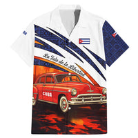 Cuba Classic Car Family Matching Mermaid Dress and Hawaiian Shirt La Isla de la Libertad Red Vintage Auto with Cuban Flag Design - Wonder Print Shop