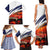 Cuba Classic Car Family Matching Tank Maxi Dress and Hawaiian Shirt La Isla de la Libertad Red Vintage Auto with Cuban Flag Design - Wonder Print Shop
