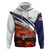Cuba Classic Car Hoodie La Isla de la Libertad Red Vintage Auto with Cuban Flag Design - Wonder Print Shop